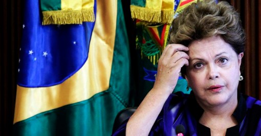 Brazil's President Dilma Rousseff reacts during a meeting of the National Council for Scientific and Technological Development at the Planalto Palace in Brasilia